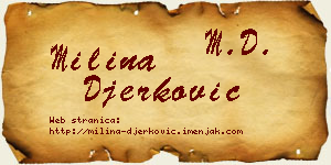 Milina Đerković vizit kartica